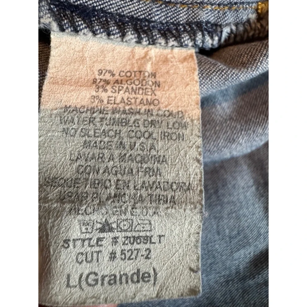 Vintage Y2K Angel Made in America Womens Medium Wash Cropped Flare Jeans Size L